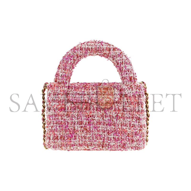 Ch**el kelly nano shopping bag tweed as3435 (12.5*8.3*4cm)